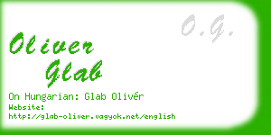 oliver glab business card